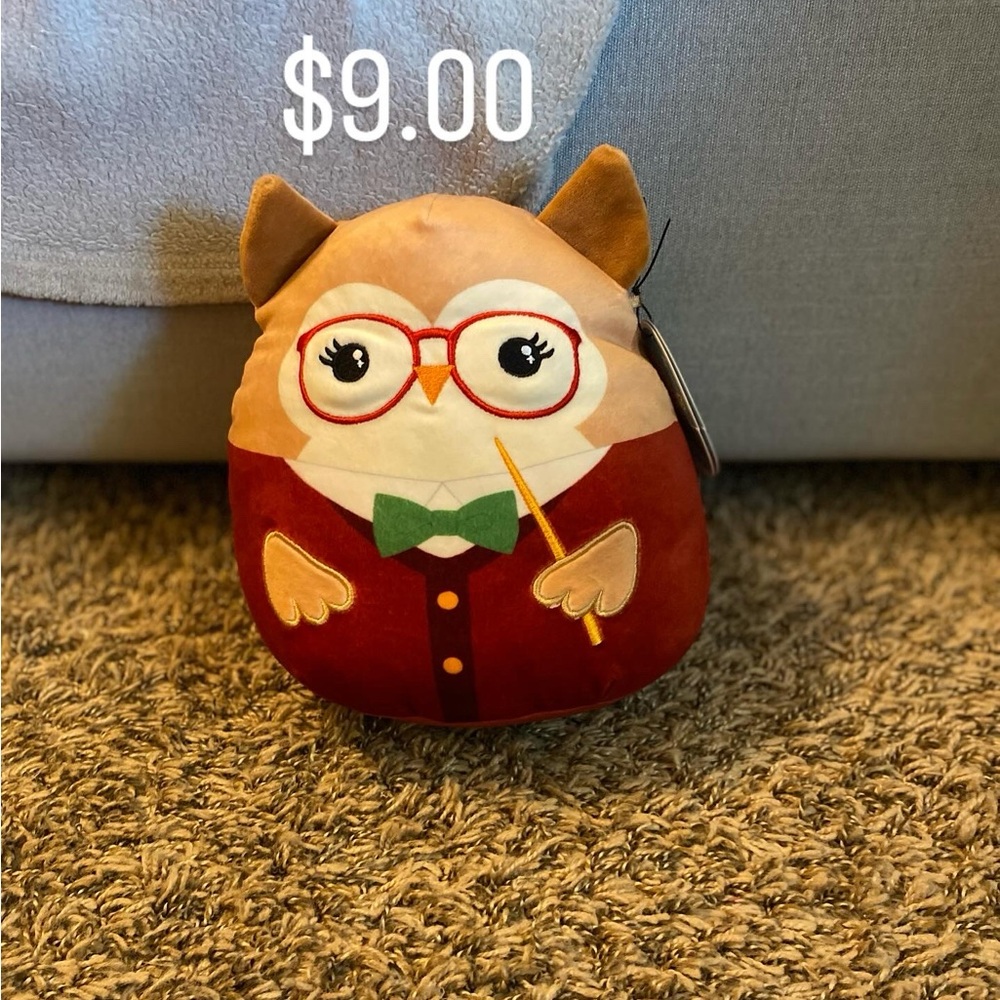 Squishmallows Brown and Red Owl Stuffed Animal